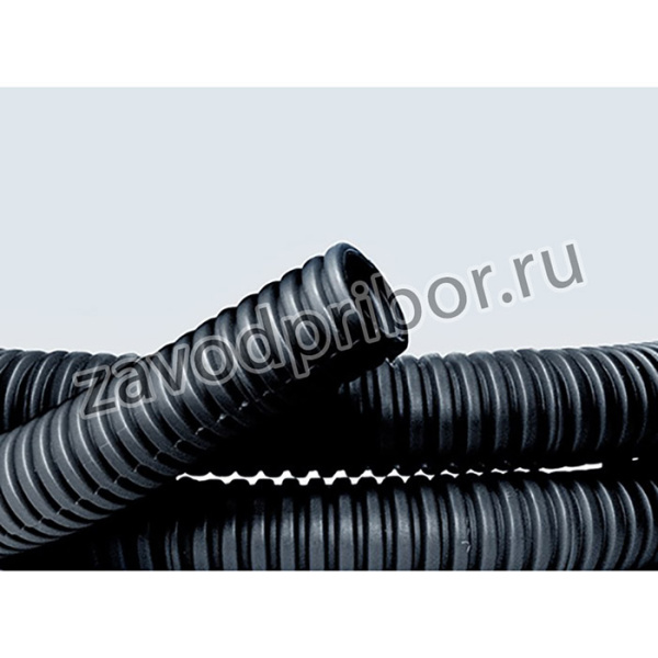 Труба гофрированная ПНД гибкая легкая d16мм с протяжкой черн. (уп.100м) DKC 71716