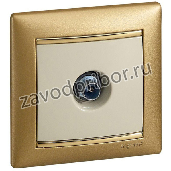 Розетка телевизионная TV СП Valena 1.5дБ 2400МГц с топологией "звезда" механизм сл. кость Leg 774329