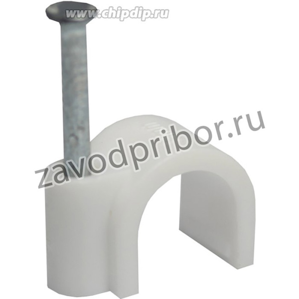 07-4009, Крепеж кабеля круглый 9 мм, белый (упак. 50 шт)