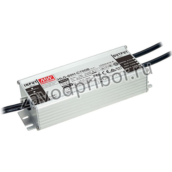 HLG-60H-C700B, AC/DC LED, 70Вт, IP67, 50…100В/700мА, блок питания для светодиодного освещения