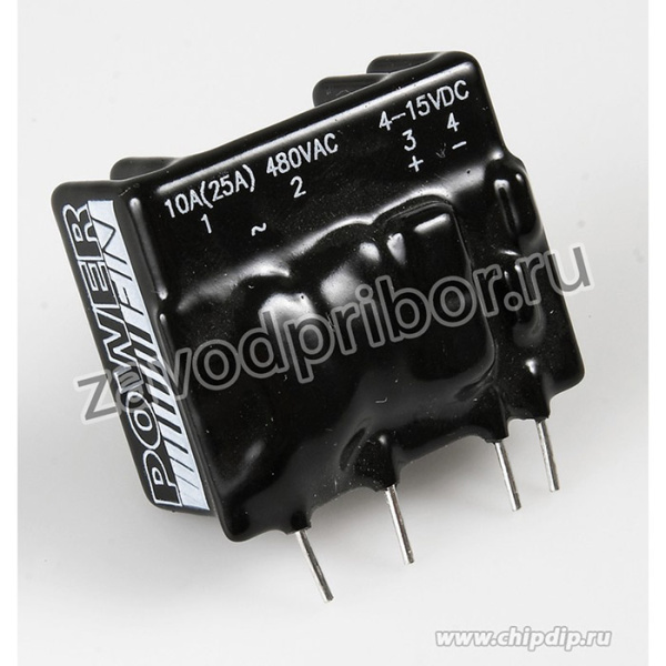 PF480D25, Реле: полупроводниковое, Uупр: 4-15ВDC, 25А, 48-660ВAC, THT, SIP