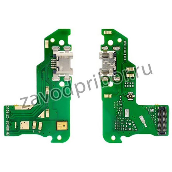 Шлейф (плата) для Huawei Honor 7A Pro/Honor 7C + системный разъем + микрофон