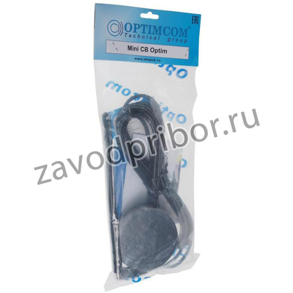 Антенна СВ MINI CB 27МГц,0.26 м,30Вт,1.5дБ,магнит 87мм OPTIM
