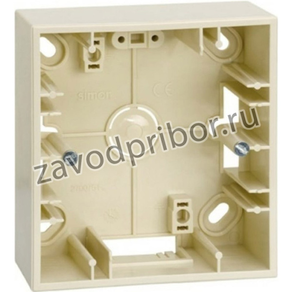 Монтажная коробка для накладного монтажа 1 пост 86х93х37мм S27 Play слоновая кость 2700751-031