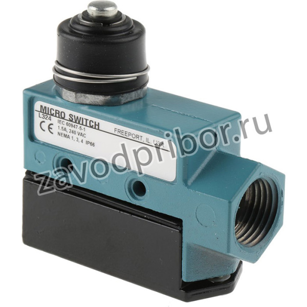 BZE6-2RN, Switch Limit N.O./N.C. SPDT Top Pin Plunger Screw Mount 0.5A 250VDC 6.67N Linear Conduit