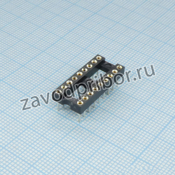 DS1001-01-18BT1NSF6S, (SCSM-18), DIP-панель цанговая под микросхему 18pin, шаг 2.54мм, ширина 7.62мм