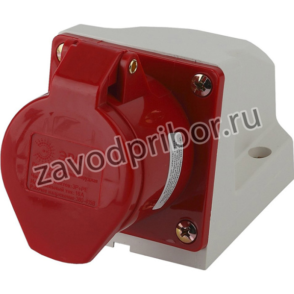 Розетка ЭРА R(OUT)-16-3P-PE-IP44 стационарная наружная 114 3Р+РЕ 16А 380В IP44 Б0032875