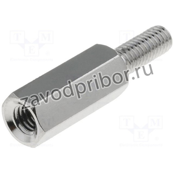 213X16, Дистанцирующая стойка с резьбой, 16мм, Внутр.резьба: M3, латунь