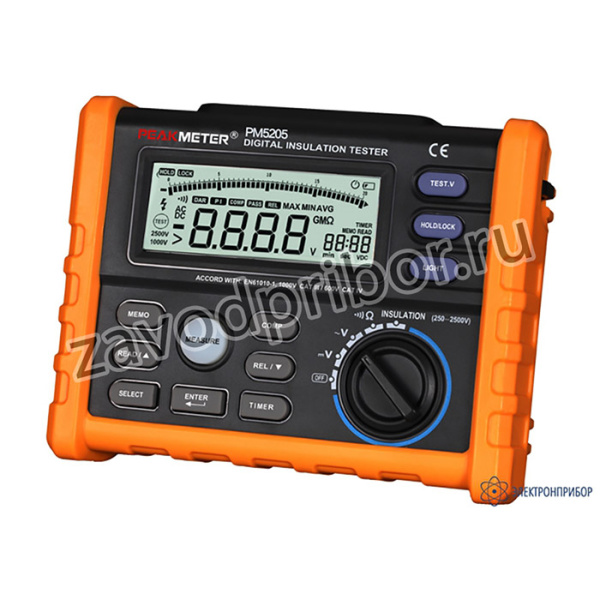 PeakMeter MS5205 — измеритель сопротивления изоляции