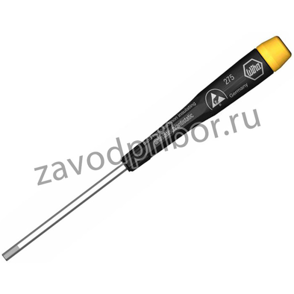 WIHA 27707, Отвертка Precision ESD, с шестигранником HEX 0.7x40 мм, серия 275 ESD