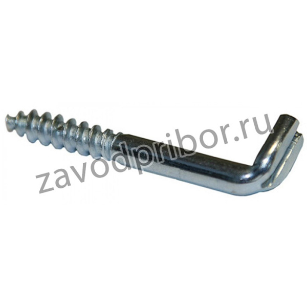 Крюк-шуруп L-обр. Zn d4,5 х L40 мм, прямой шлиц 2 шт. 13 3000 1