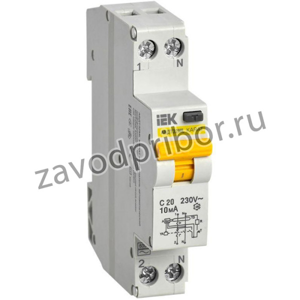 Выключатель автоматический дифференциального тока С 20А 10мА АВДТ32МL KARAT IEK MVD12-1-020-C-010