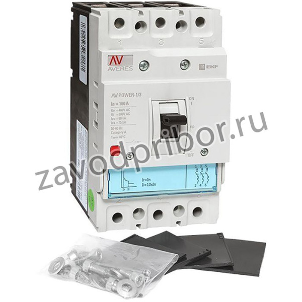Выключатель автоматический 160А 80кА AV POWER-1/3 TR AVERES EKF mccb-13-160H-TR-av