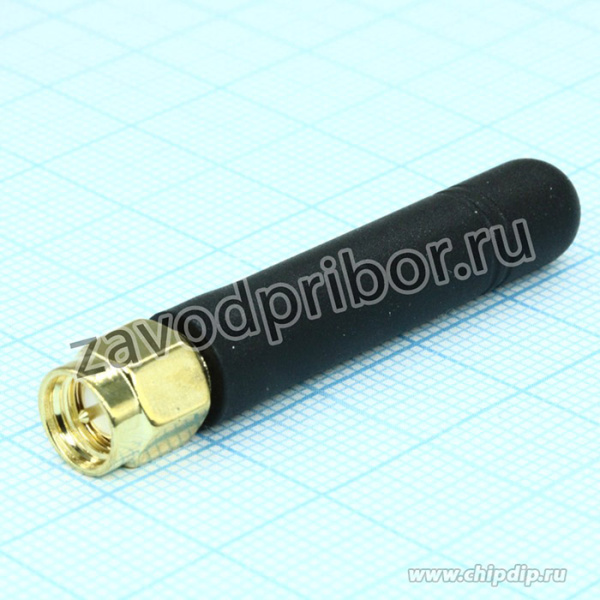 ANT 433 BY-433-01 SMA-M, Штыревая антенна на 433МГц с SMA-M разъемом, 50мм, 1dBi