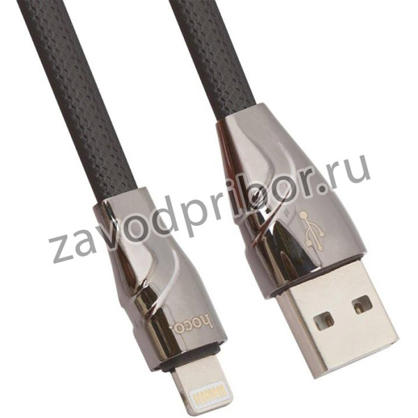 USB кабель Hoco U57 Twisting Charging Data Cable For Lightning L=1,2M черный