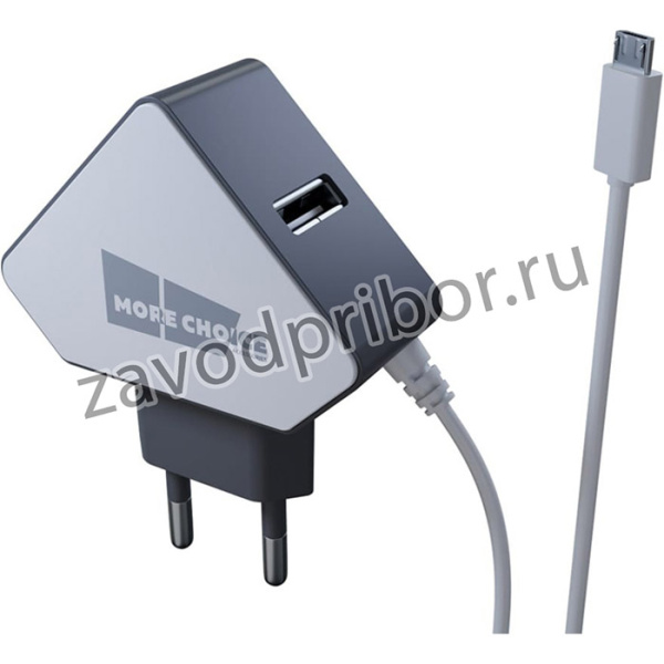 NC42mwb, СЗУ 2USB 1.5A для micro USB со встроенным кабелем NC42mb