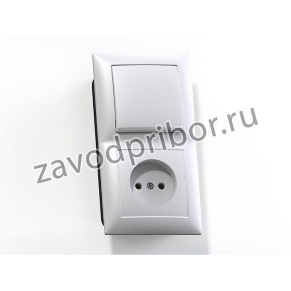 СЕЛЕНА Блок комб.скр.уст.1кл. выкл. +розетка БКВР-408 8200