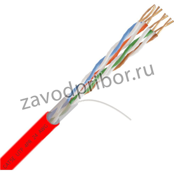 Кабель ОМЕДНЕННЫЙ NL-CCA UTP 4PR 24 AWG CAT5е 305м ВНУТРЕННИЙ КРАСНЫЙ УТ-00000571