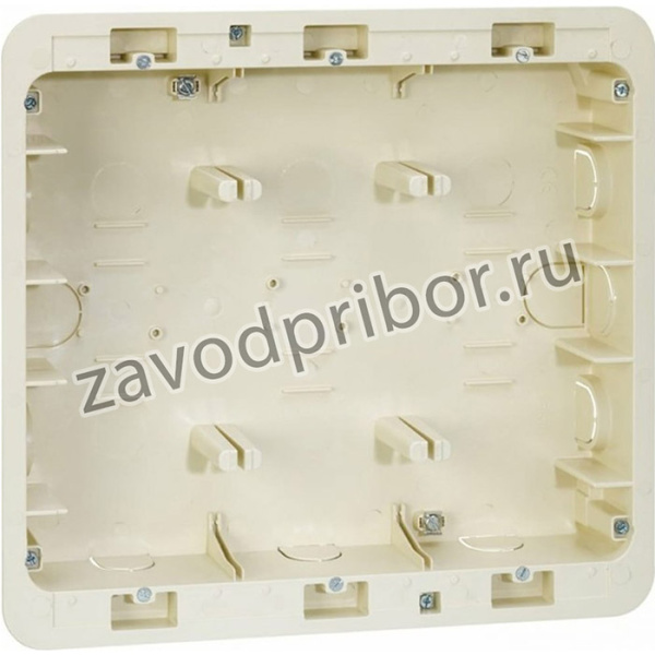 Коробка для внутреннего монтажа 3-рядной рамки с суппортами Simon, 236х266х50,5мм С27857-0061
