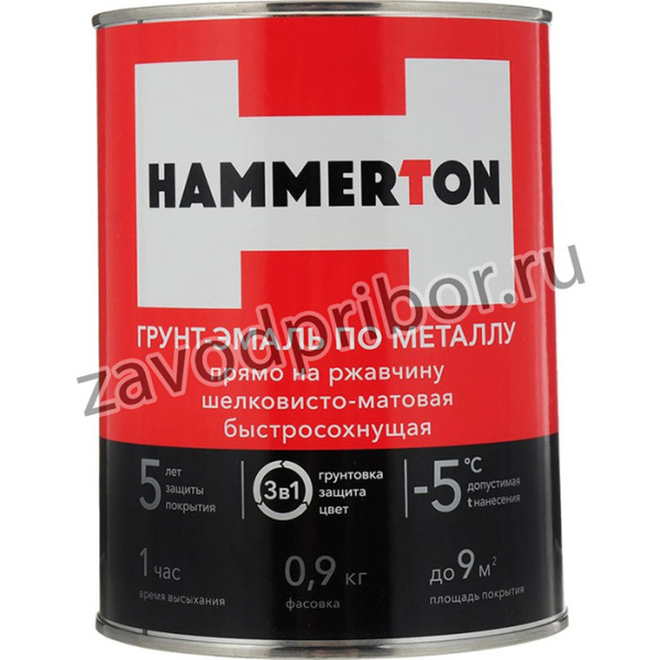 ГРУНТ- ЭМАЛЬ ПО РЖАВЧИНЕ 3 В 1 БЕЛАЯ 0,9 КГ 14 205538