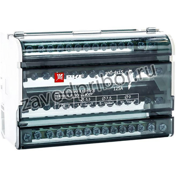 Шина нулевая в корпусе 4х15 EKF sn0-4x15
