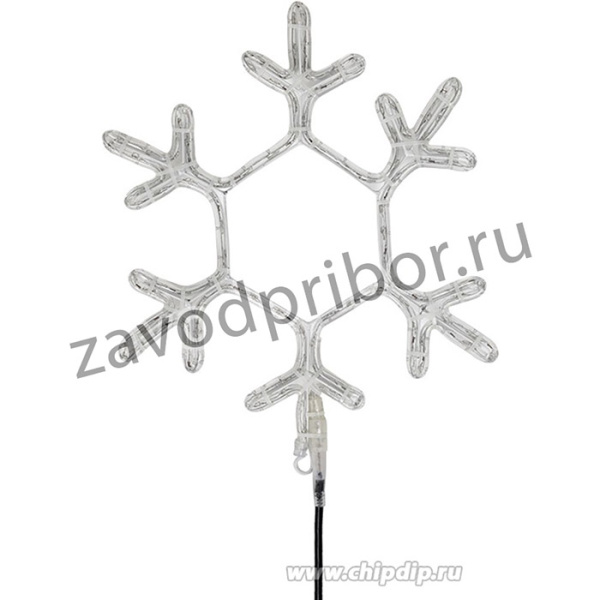 501-337, Фигура световая Снежинка цвет белый, размер 55x55 см, мерцающая