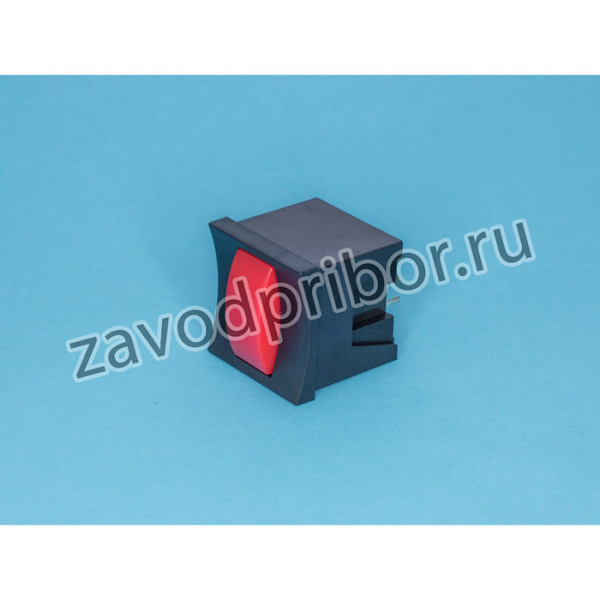PSM2-2-R-B, Кнопка мини без фиксации с щелчком, красная в черном корпусе