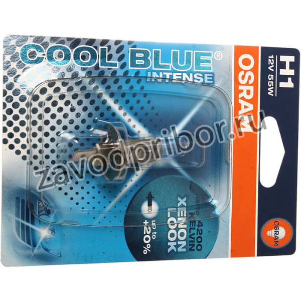 64150CBI-01B, Лампа 12V H1 55W P14.5s +20% блистер (1шт.) Cool Blue Intense OSRAM