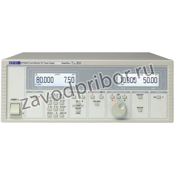 QPX600D, QPX600D Digital Bench Power Supply, 0 80V, 0 50A, 2-Output, 600W - UKAS Calibrated