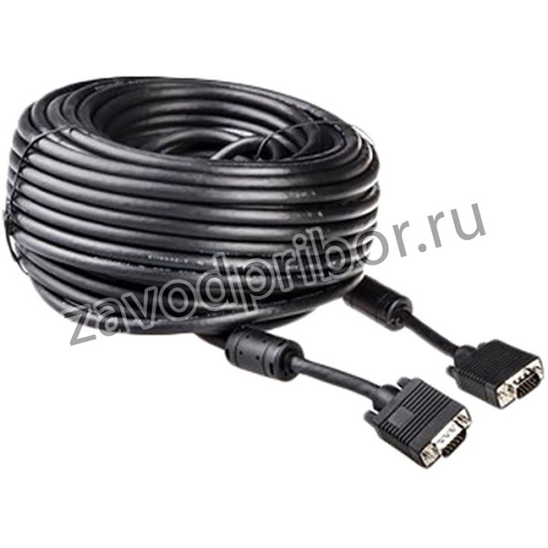 Кабель VGA - VGA, М/М, 30 м, фер, Cablexpert, чер, CC-PPVGA-30M-B