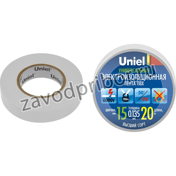 изоляционная лента 20/15/01 WHT UIT-135P 4488