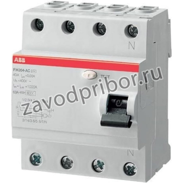 Выкл.диф.тока 4мод. FH204 AC-40/0,3 2CSF204003R3400