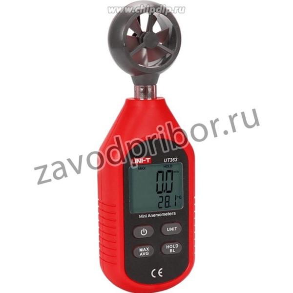 UT363, Термоанемометр 0-30м/с -10-50°C В комплекте батарея