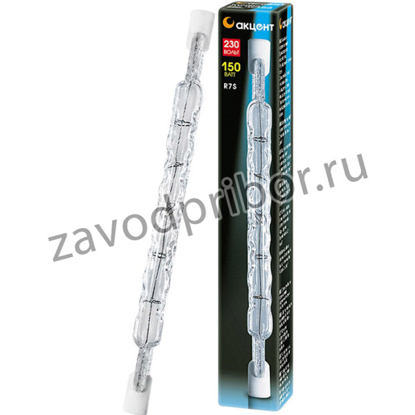 Лампа галоген. J117 230В 150W R7s линейная 117мм 4606400204404
