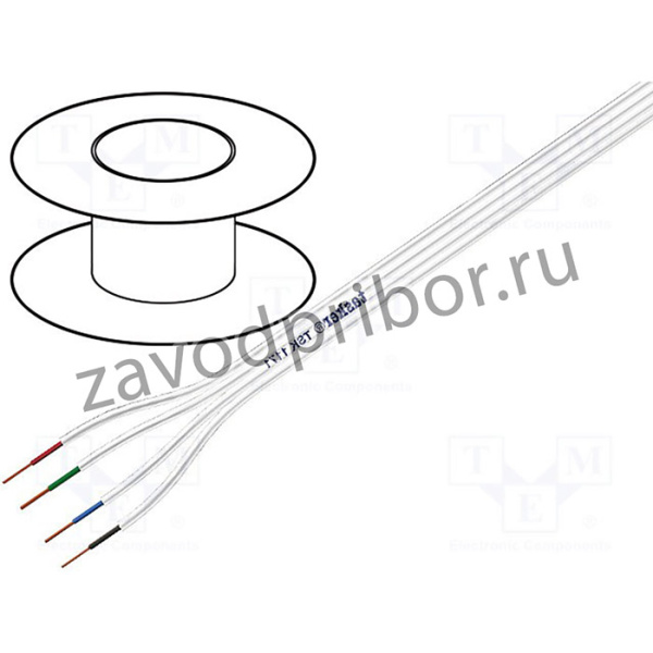 TAS-TSK1171, Кабель DMX, Материал внешн.оболочки PVC, Цвет белый, 2,5x10мм