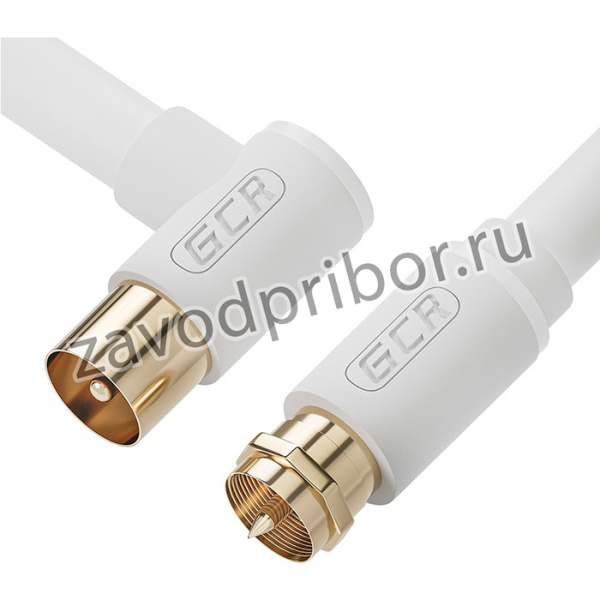 GCR-52339, GCR Кабель 10.0m антенный (коаксиальный) Male F81 резьба / TV M угловой