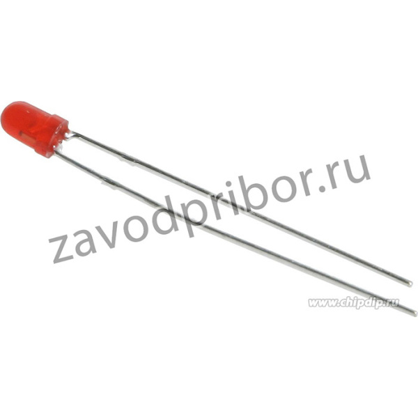 L-7104ID-12V (L-934ID-12V), Светодиод красный 40° d=3мм 20мКд 625нМ 12VDC