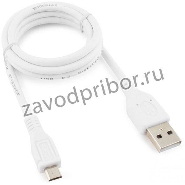 Кабель USB 2.0 Pro CCP-mUSB2-AMBM-W-1M AM/microBM 5P 1м экран белый пакет