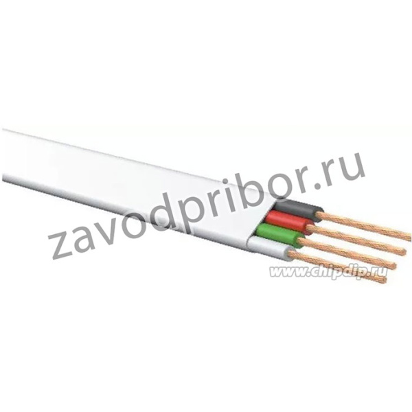 ШТЛП-4 (01-5101-3), Кабель телефонный 4 жилы ССА, белый (0.12мм х7)