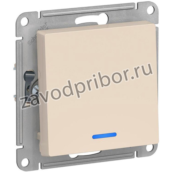 Выключатель 1-кл. СП AtlasDesign 10А IP20 (сх. 1а) 10AX с подсветкой механизм беж. SE ATN000213