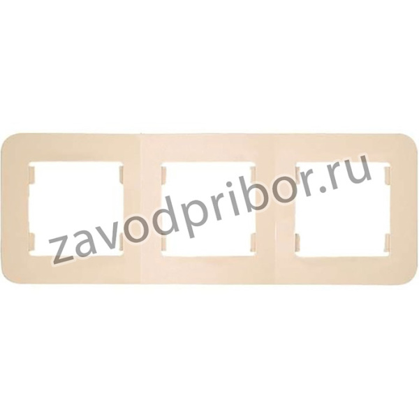 Рамка 3-м Lillium горизонт. крем Makel 71213