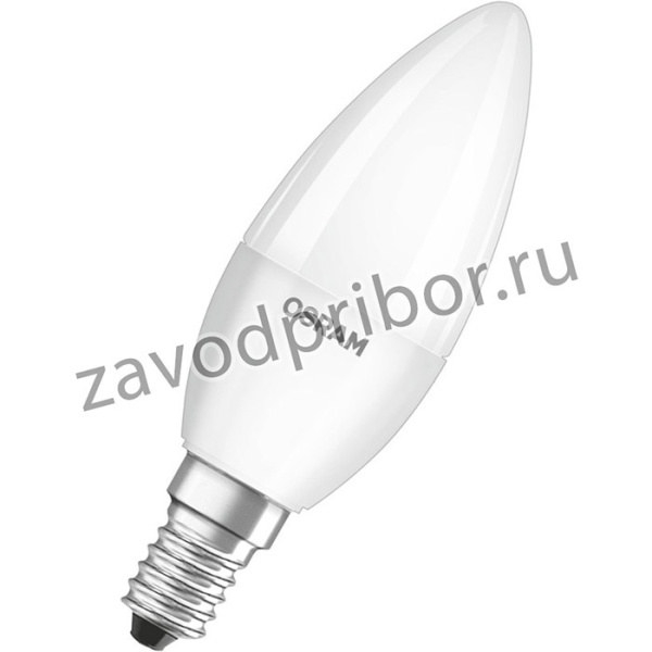 Лампа светодиодная LED 5Вт/840 Е14 220-240В 4000К 470lm LS CLB 40 FR свеча | 4058075056886 | Osram
