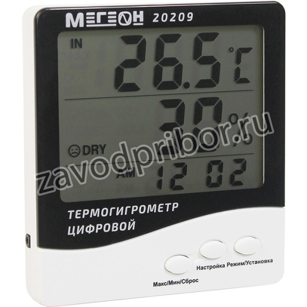 МЕГЕОН 20209, Цифровой настольный термогигрометр с выносным датчиком