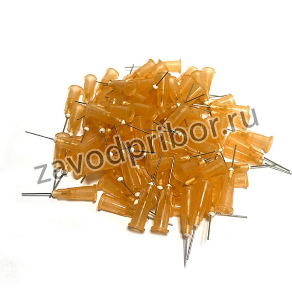 Иглы дозирующие д.0,25 мм 100 шт ( оранжевый)