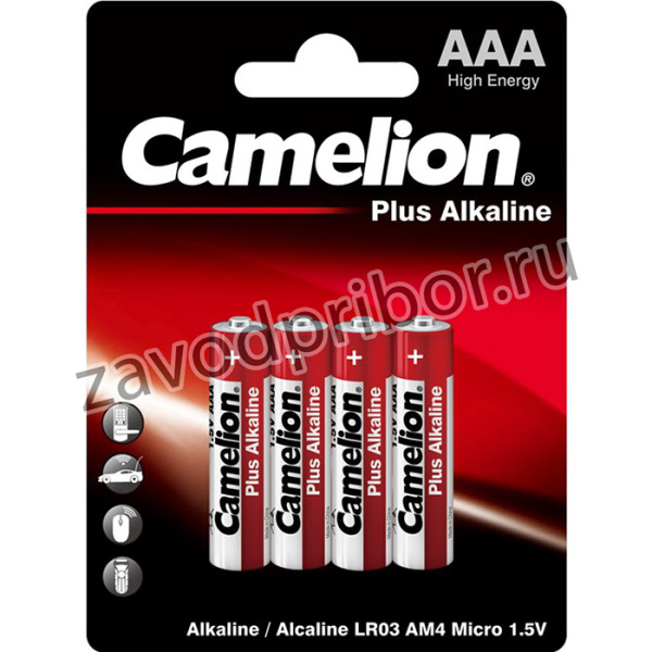 Camelion Plus Alkaline BL4 LR03 (LR03-BP4, батарейка,1.5В)