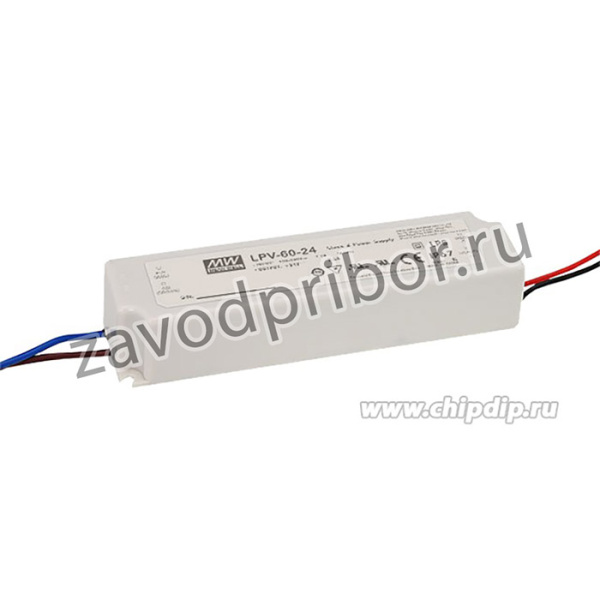 LPV-60-48, AC/DC LED, 48В,1.25А,60Вт,IP67 блок питания для светодиодного освещения