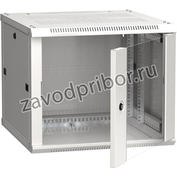 Шкаф коммутационный ITK Linea W (LWR3-06U66-GF) настенный 6U 600x600мм пер.дв.стекл 90кг серый 500мм 200град. 370мм IP20 IK08