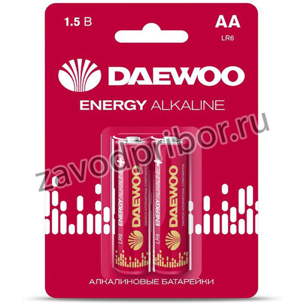 Элемент питания алкалиновый AA/LR6 1.5В Energy Alkaline 2021 BL-2 (уп.2шт) DAEWOO 5029750