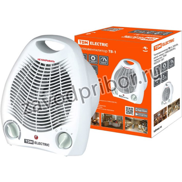 Тепловентилятор ТВ-1, 2000 Вт, регулируемая мощность, 1000/2000 Вт, термостат, SQ2520-1301