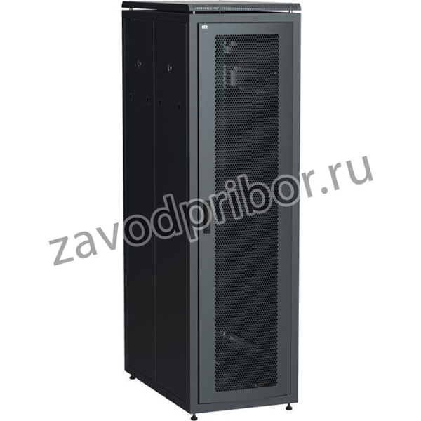 Шкаф сетевой 19дюйм LINEA N 42U 600х1000мм перфорированная передняя дверь черн. ITK LN05-42U61-P